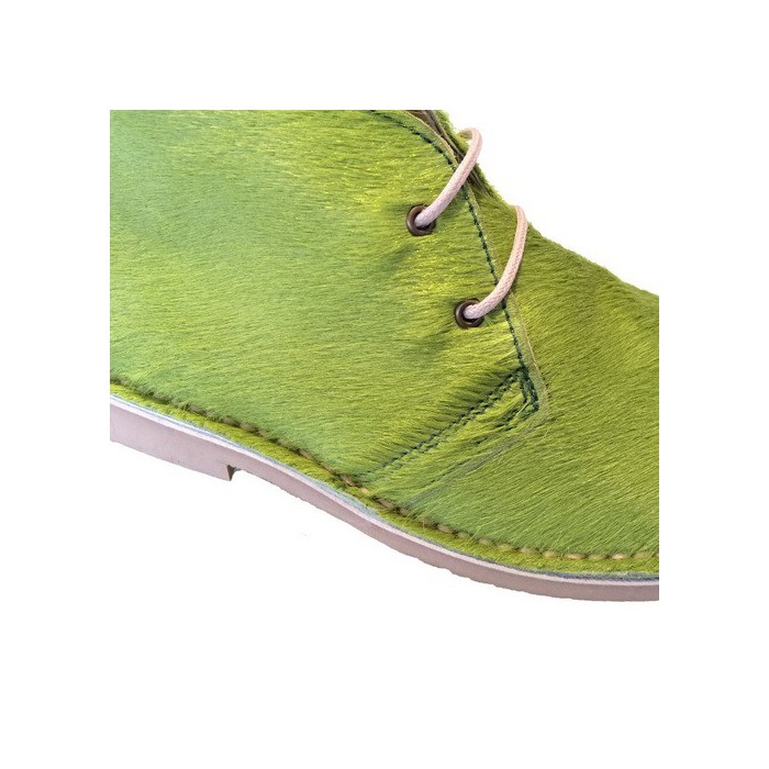 Women Pony skin Green Desert boots