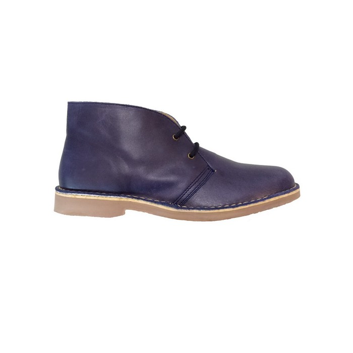 Men Blue Nappa Desert Boots