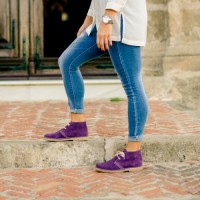 Ботинки женские фиолетовые