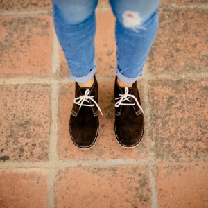 Dark brown women's desert boots
