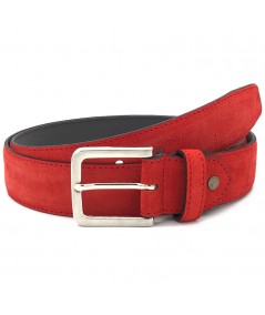 Red suede belt