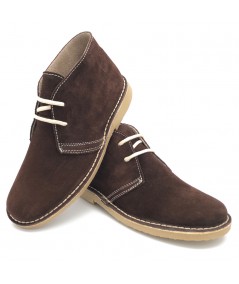 Dark brown desert boots for men