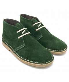 Dark green desert boots for men