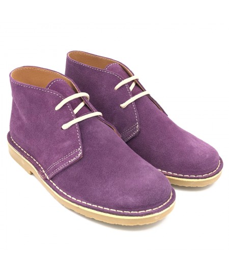 Purple desert boots for men