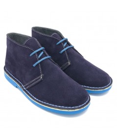 Двухцветные мужские ботинки темно-синего и голубого цвета