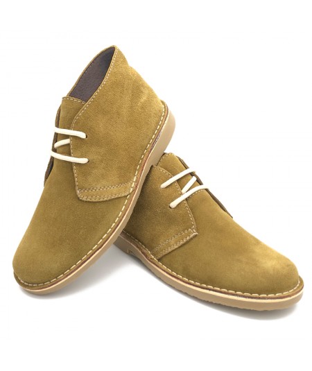 Khaki desert boots for men