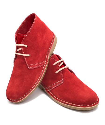 Red desert boots for men