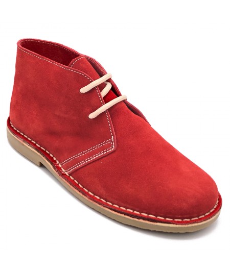 Desert boots rouges pour hommes