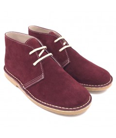 Aubergine color desert boots for men