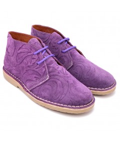 Lavender Baroque engraved boots for women