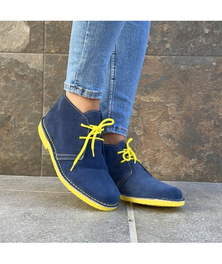 Jeans & Yellow color boots for women