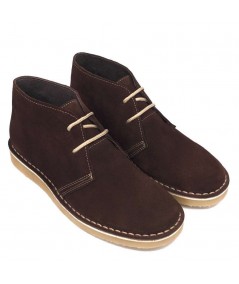 Brown boots with Dover sole for men