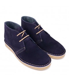 Navy blue boots with Dover sole for women
