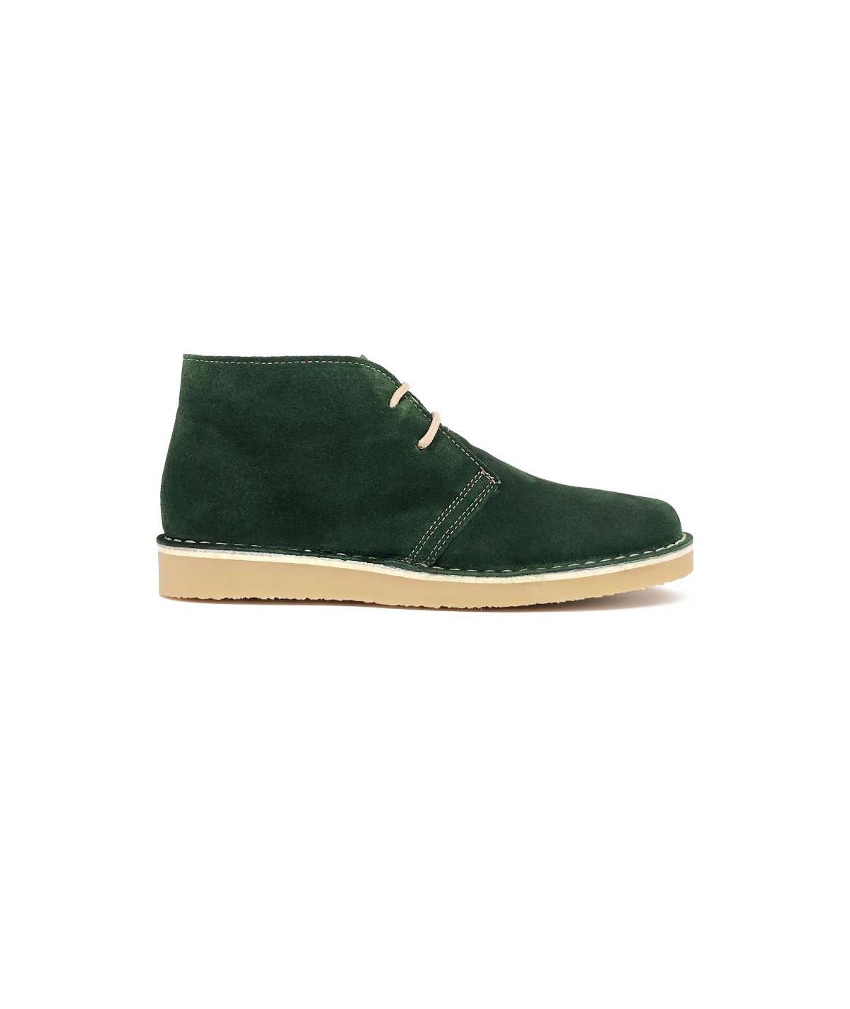 Men's green Desert Boots with Dover sole