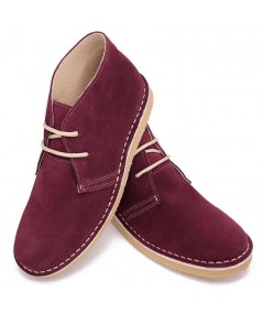 Women's Aubergine Desert Boots with Dover Sole