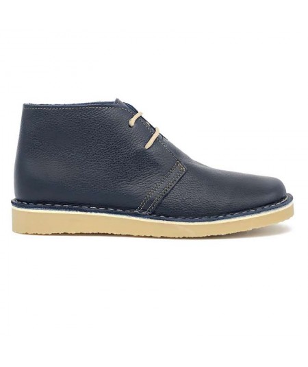 Dover sole boots in blue Silk nappa for women