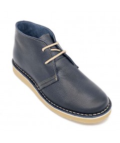 Dover sole boots in blue Silk nappa for women