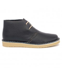 Dover sole boots in black Silk nappa for women