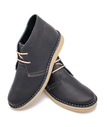 Dover sole boots in black Silk nappa for women