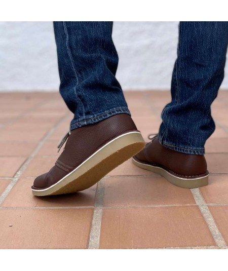 Ботинки на подошве Dover из коричневой шелковой наппы для мужчин