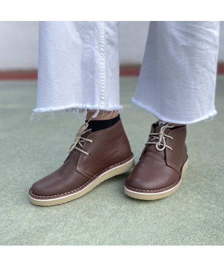 Ботинки Dover из коричневой шелковой наппы для женщин