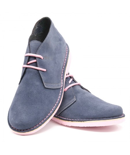 Jeans & Pink desert boots for women