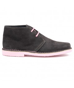 Gray & Pink desert boots for women