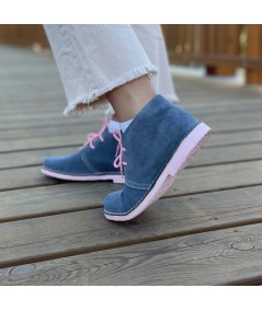 Desert boots bicolores jean-rose