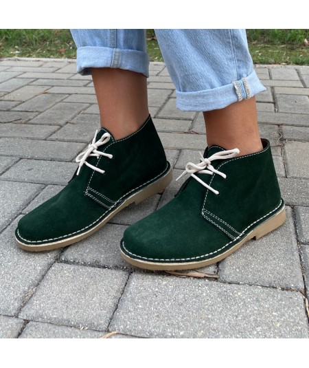 Dark green boots for women