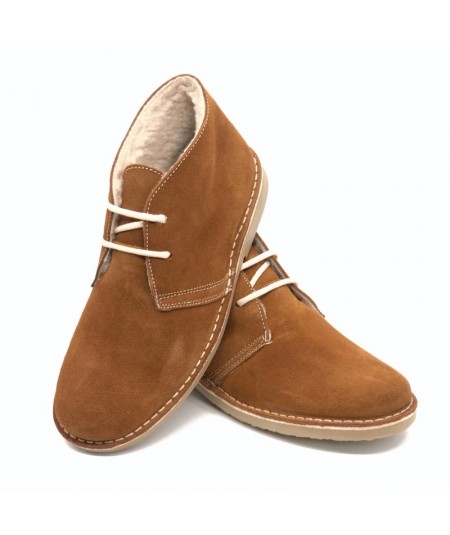 Shearling lined desert boots for women in Setter color