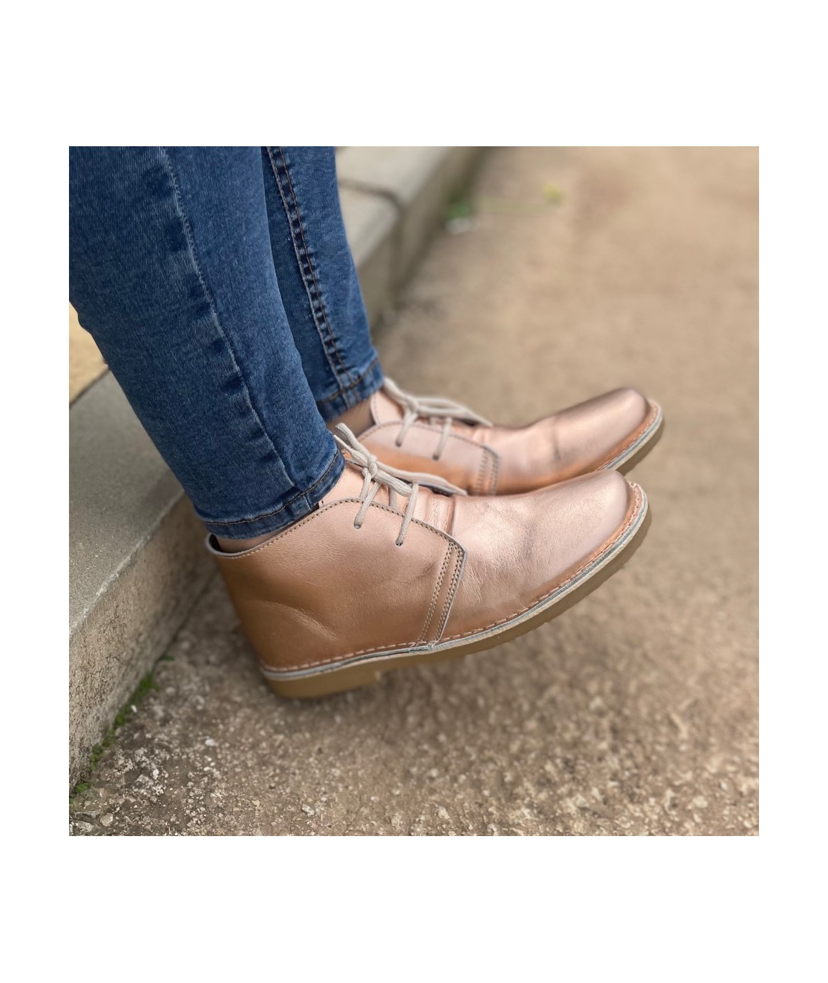 Size 35 - Fold down Desert Boots - Pastel Birds main image 1