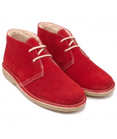 Мужские красные ботинки на подкладке из овчины