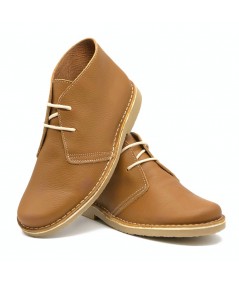 Camel silk nappa desert boots for men