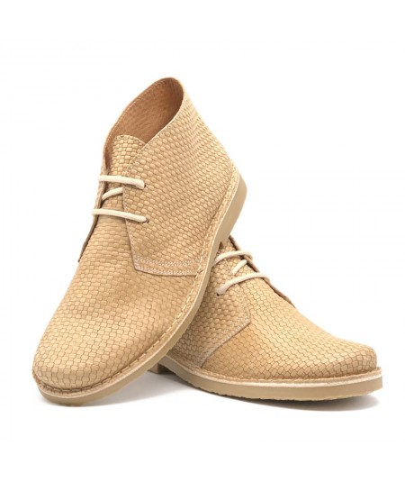GOMERA beige desert boots for women