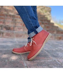 GOMERA boots in coral color for men