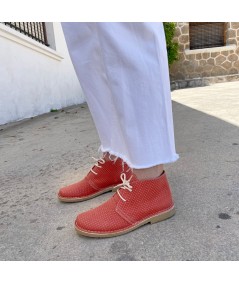 GOMERA coral color boots for women