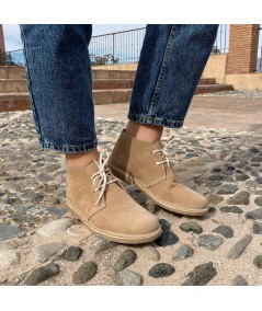 Women desert boots Sand color