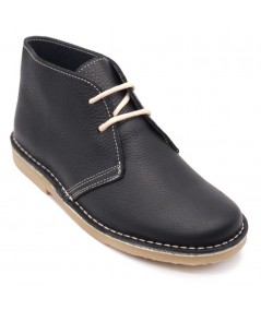 Black Silk nappa desert boots for men