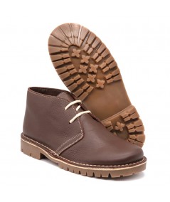 Brown Silk nappa "Caminito del Rey" boots for women