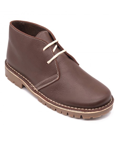Brown Silk nappa "Caminito del Rey" boots for women