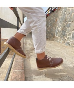 Коричневые шелковые ботинки наппа для мужчин
