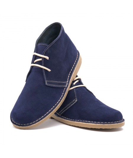 Men's navy blue desert boots