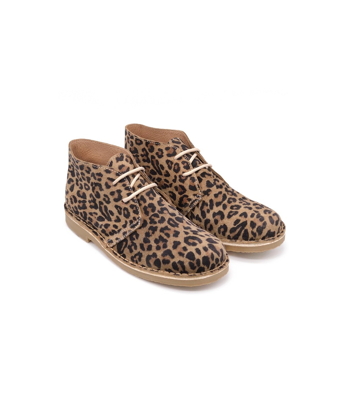 Desert boots l opard. Imprim animalier de qualit sur cro te de cuir