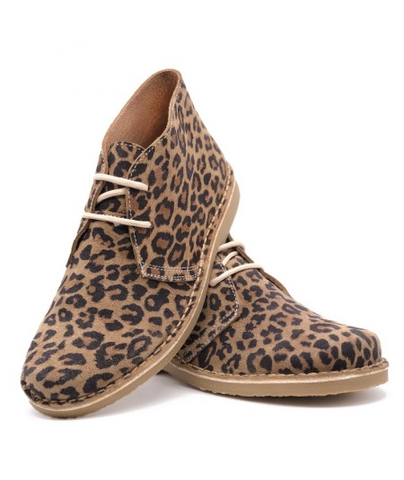 Leopard Desert Boots for women