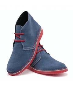 Desert boots Bicolore Jeans-Rouge à semelle Dover pour homme