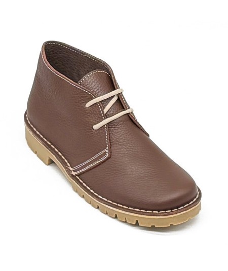 "Caminito del Rey" Men boots in brown Silk napa