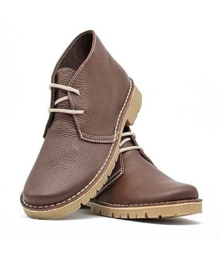 "Caminito del Rey" Men boots in brown Silk napa