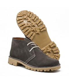 Botas safari cinzentas com sola "Caminito del Rey" para mulher