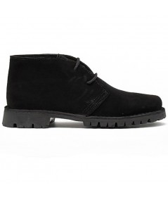 Komplett schwarze Desert Boots mit "Caminito del Rey"-Sohle für Damen