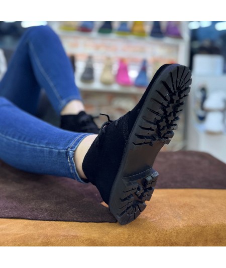 Bottes du désert pour femmes entièrement noires avec semelle "Caminito del Rey"